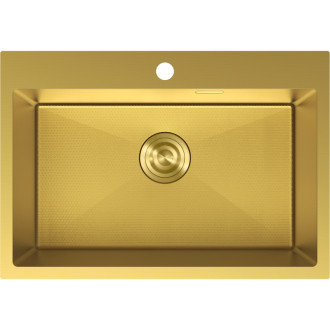 Jednodrezový oceľový drez Mexen Solix 650 x 450 mm, zlatá HC - 6403651000-55HC
