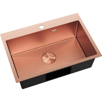 Jednodrezový oceľový drez Mexen Solix 650 x 450 mm, medená HC - 6403651000-65HC