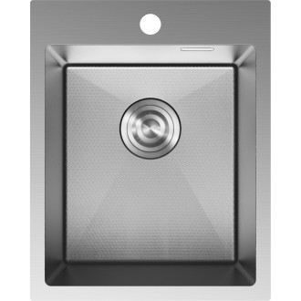 Jednodrezový oceľový drez Mexen Solix 400 x 500 mm, nerezová oceľ HC - 6406401000-01HC