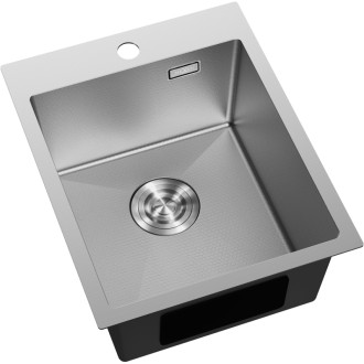 Jednodrezový oceľový drez Mexen Solix 400 x 500 mm, nerezová oceľ HC - 6406401000-01HC