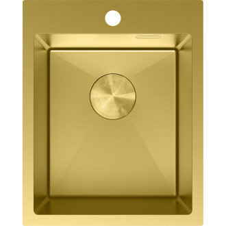 Jednodrezový oceľový drez Mexen Solix 400 x 500 mm, zlatý - 6406401000-55