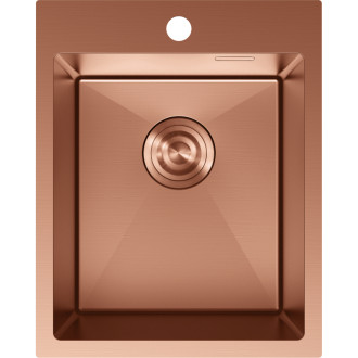 Jednodrezový oceľový drez Mexen Solix 400 x 500 mm, meď - 6406401000-65