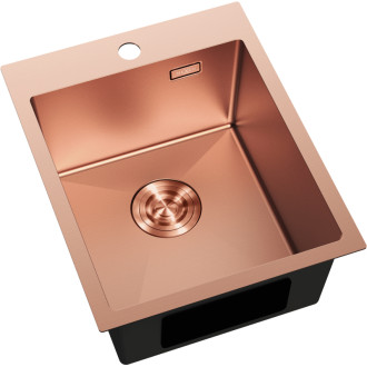 Jednodrezový oceľový drez Mexen Solix 400 x 500 mm, meď - 6406401000-65