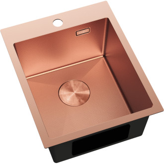 Jednodrezový oceľový drez Mexen Solix 400 x 500 mm, medená HC - 6406401000-65HC