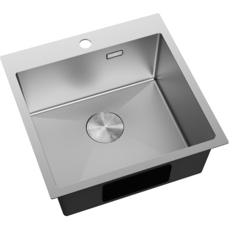 Jednodrezový oceľový drez Mexen Solix 500 x 500 mm, nerezová oceľ - 6407501000-01