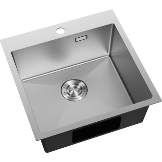 Jednodrezový oceľový drez Mexen Solix 500 x 500 mm, nerezová oceľ - 6407501000-01