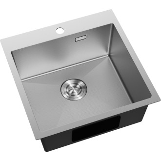 Jednodrezový oceľový drez Mexen Solix 500 x 500 mm, nerezová oceľ HC - 6407501000-01HC