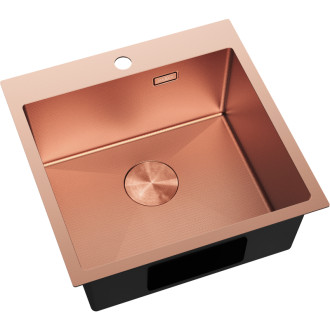 Jednodrezový oceľový drez Mexen Solix 500 x 500 mm, medená HC - 6407501000-65HC