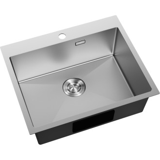 Jednodrezový oceľový drez Mexen Solix 600 x 500 mm, nerezová oceľ - 6408601000-01