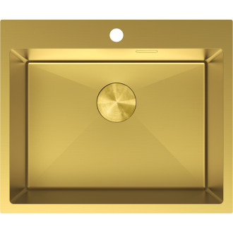 Jednodrezový oceľový drez Mexen Solix 600 x 500 mm, zlatý - 6408601000-55