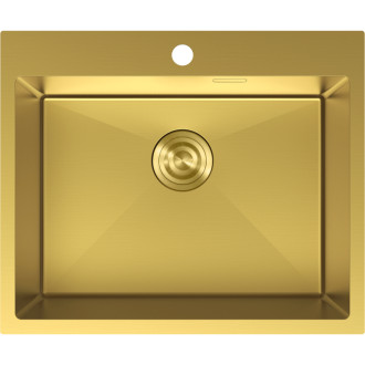 Jednodrezový oceľový drez Mexen Solix 600 x 500 mm, zlatý - 6408601000-55