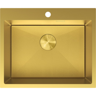 Jednodrezový oceľový drez Mexen Solix 600 x 500 mm, zlatá HC - 6408601000-55HC