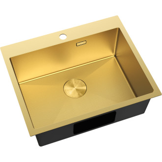 Jednodrezový oceľový drez Mexen Solix 600 x 500 mm, zlatá HC - 6408601000-55HC