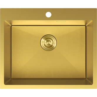 Jednodrezový oceľový drez Mexen Solix 600 x 500 mm, zlatá HC - 6408601000-55HC