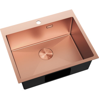 Jednodrezový oceľový drez Mexen Solix 600 x 500 mm, meď - 6408601000-65