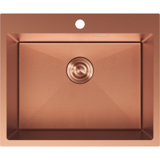 Mexen Solix zlewozmywak stalowy 1-komorowy 600 x 500 mm, miedź HC - 6408601000-65HC