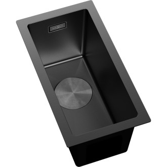 Jednodrezový oceľový drez Mexen Trixo 230 x 440 mm, čierny - 6411221000-70