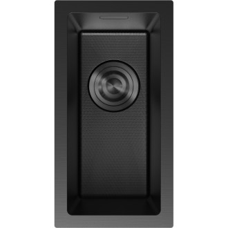 Jednodrezový oceľový drez Mexen Trixo 230 x 440 mm, čierny HC - 6411221000-70HC