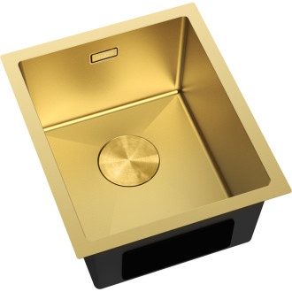 Jednodrezový oceľový drez Mexen Trixo 370 x 440 mm, zlatý - 6412371000-55