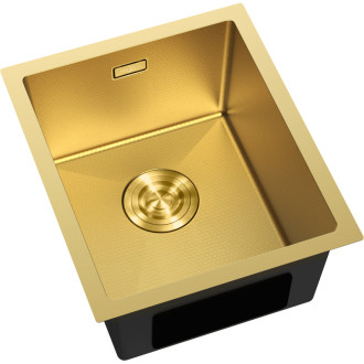Jednodrezový oceľový drez Mexen Trixo 370 x 440 mm, zlatá HC - 6412371000-55HC