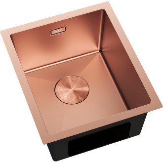 Jednodrezový oceľový drez Mexen Trixo 370 x 440 mm, meď - 6412371000-65