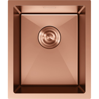 Jednodrezový oceľový drez Mexen Trixo 370 x 440 mm, meď - 6412371000-65