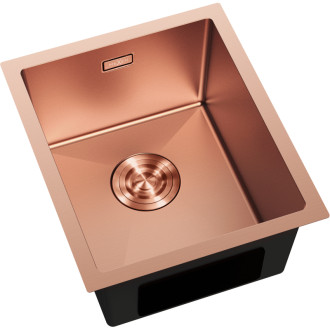 Jednodrezový oceľový drez Mexen Trixo 370 x 440 mm, meď - 6412371000-65