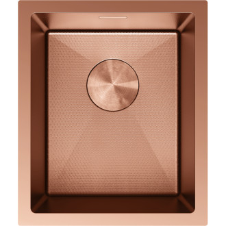 Jednodrezový oceľový drez Mexen Trixo 370 x 440 mm, medená HC - 6412371000-65HC