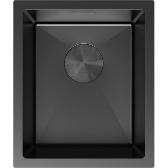 Jednodrezový oceľový drez Mexen Trixo 370 x 440 mm, čierny - 6412371000-70