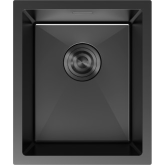 Jednodrezový oceľový drez Mexen Trixo 370 x 440 mm, čierny - 6412371000-70