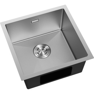 Jednodrezový oceľový drez Mexen Trixo 440 x 440 mm, nerezová oceľ HC - 6413441000-01HC