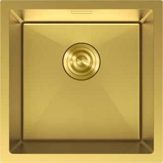 Jednodrezový oceľový drez Mexen Trixo 440 x 440 mm, zlatý - 6413441000-55