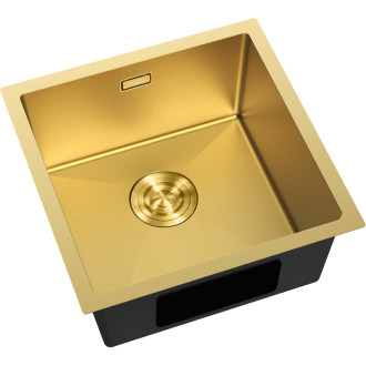 Jednodrezový oceľový drez Mexen Trixo 440 x 440 mm, zlatá HC - 6413441000-55HC