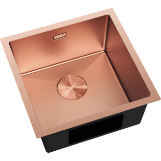 Jednodrezový oceľový drez Mexen Trixo 440 x 440 mm, meď - 6413441000-65