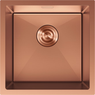 Jednodrezový oceľový drez Mexen Trixo 440 x 440 mm, meď - 6413441000-65