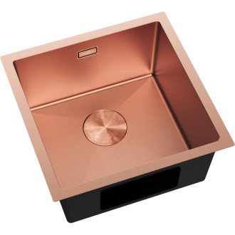 Jednodrezový oceľový drez Mexen Trixo 440 x 440 mm, medená HC - 6413441000-65HC