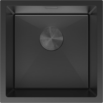 Jednodrezový oceľový drez Mexen Trixo 440 x 440 mm, čierny - 6413441000-70
