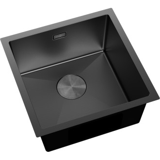 Jednodrezový oceľový drez Mexen Trixo 440 x 440 mm, čierny - 6413441000-70