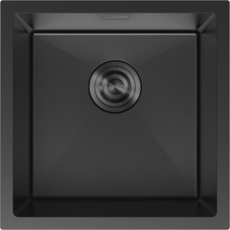 Jednodrezový oceľový drez Mexen Trixo 440 x 440 mm, čierny - 6413441000-70