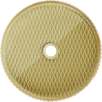 Sklenené umývadlo Mexen Aura na dosku 39 x 39 cm, priehľadné/zlaté - 24013951