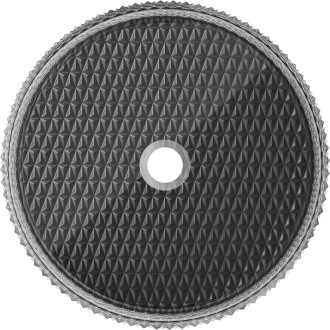 Sklenené umývadlo Mexen Aura na dosku 39 x 39 cm, priehľadné/čierne - 24013971