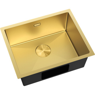 Jednodrezový oceľový drez Mexen Trixo 540 x 440 mm, zlatý - 6414541000-55