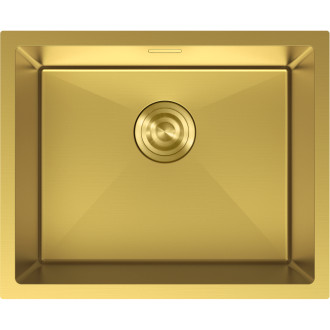 Jednodrezový oceľový drez Mexen Trixo 540 x 440 mm, zlatý - 6414541000-55