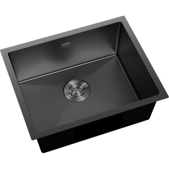 Mexen TRIXO oceľový drez 1-bowl 540 x 440 mm, čierna 6414541000-70