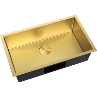 Jednodrezový oceľový drez Mexen Trixo 750 x 440 mm, zlatý - 6415751000-55