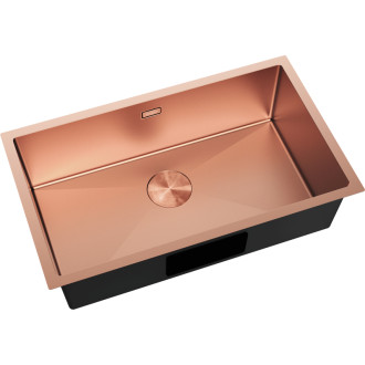 Jednodrezový oceľový drez Mexen Trixo 750 x 440 mm, meď - 6415751000-65