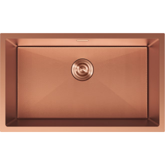 Mexen Trixo zlewozmywak stalowy 1-komorowy 750 x 440 mm, miedź HC - 6415751000-65HC