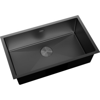 Jednodrezový oceľový drez Mexen Trixo 750 x 440 mm, čierny - 6415751000-70