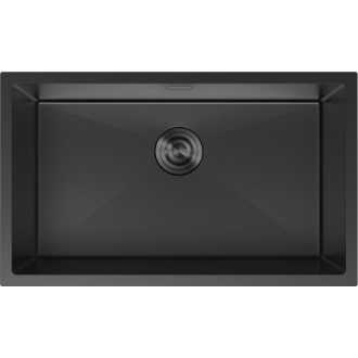 Jednodrezový oceľový drez Mexen Trixo 750 x 440 mm, čierny - 6415751000-70