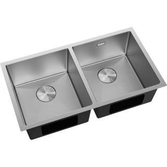 Mexen Binox oceľový drez s 2 drezami 800 x 450 mm, nerezová oceľ HC - 6421802000-01HC